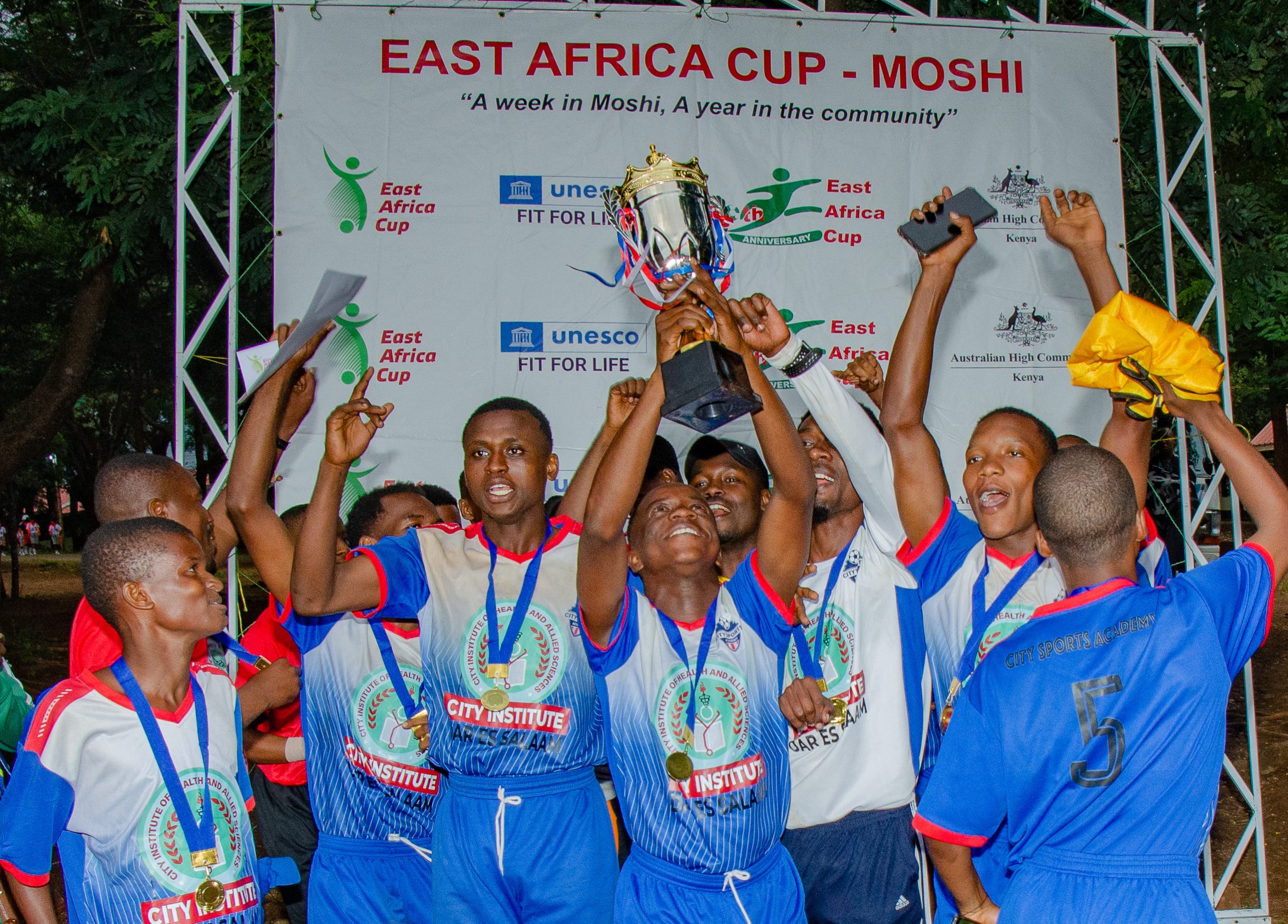 Ungdommer samlet under East Africa Cup i Moshi, Tanzania